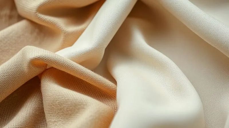 A photorealistic close-up of a diverse array of sustainable fabrics elegantly draped, showcasing textures of organic cotton, rough hemp, smooth Tencel, and subtly shimmering recycled polyester, all in natural, earthy tones. The fabrics are arranged artfully, with soft, directional lighting highlighting their individual qualities. Professional photography, 8K, cinematic lighting, sharp focus, depth of field, shot on a high-end DSLR. A photorealistic close-up of a diverse array of sustainable fabrics elegantly draped, showcasing textures of organic cotton, rough hemp, smooth Tencel, and subtly shimmering recycled polyester, all in natural, earthy tones. The fabrics are arranged artfully, with soft, directional lighting highlighting their individual qualities. Professional photography, 8K, cinematic lighting, sharp focus, depth of field, shot on a high-end DSLR.