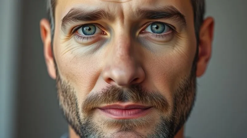 A photorealistic close-up of a well-groomed man, mid-40s, with a perfectly trimmed beard and neat haircut. His eyes convey confidence and focus. Soft, professional lighting, sharp focus on his face, depth of field, 8K, professional photography, shot on a high-end DSLR. A photorealistic close-up of a well-groomed man, mid-40s, with a perfectly trimmed beard and neat haircut. His eyes convey confidence and focus. Soft, professional lighting, sharp focus on his face, depth of field, 8K, professional photography, shot on a high-end DSLR.