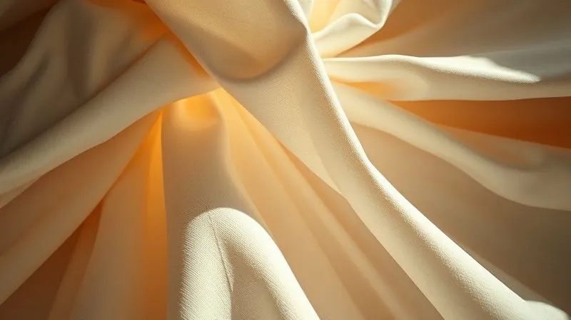 A close-up, abstract shot of manipulated fabric, perhaps heavy canvas or raw silk, dramatically draped and folded to create sculptural, architectural forms with deep shadows and highlights. Emphasizes texture, light interaction, and unusual volume, photorealistic, professional photography, 8K, cinematic lighting, sharp focus, depth of field, shot on a high-end DSLR.