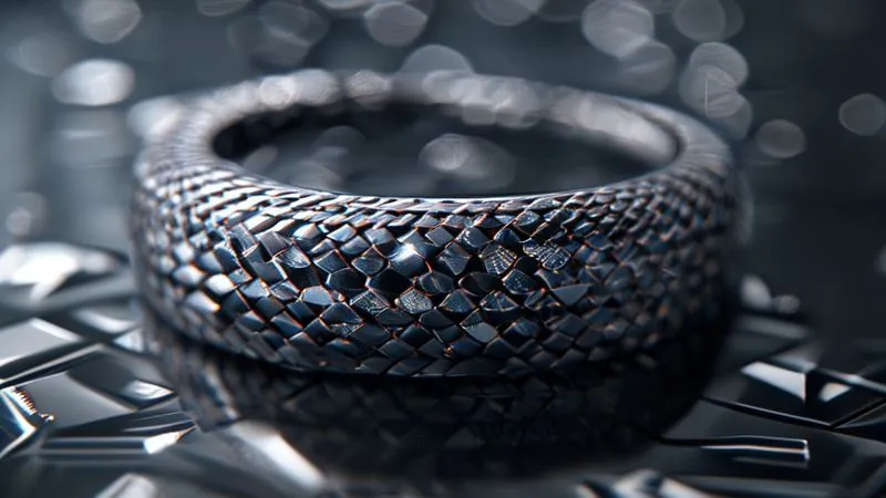 A photorealistic, professional photography, 8K, cinematic lighting, sharp focus, depth of field, shot on a high-end DSLR of a detailed 3D CAD model of a micro-pavé ring on a digital screen, with intricate diamond settings highlighted, reflecting precision and meticulous design.