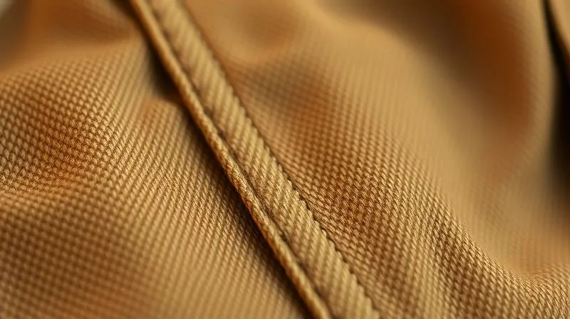 A photorealistic close-up of a vintage garment's seam, showing intricate, tight stitching and high-quality fabric texture. Cinematic lighting, sharp focus on the threads, depth of field blurring the background, 8K, professional photography, shot on a high-end DSLR.